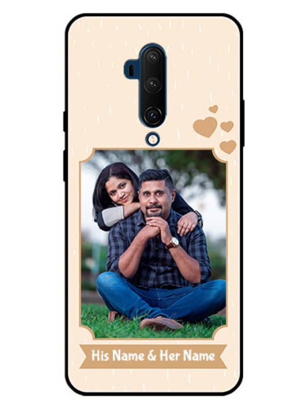 Custom OnePlus 7T Pro Custom Metal Phone CaseWith Confetti Love Design