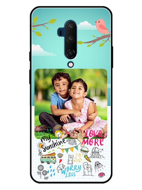 Custom OnePlus 7T Pro Custom Metal Phone CaseDoodle Love Design