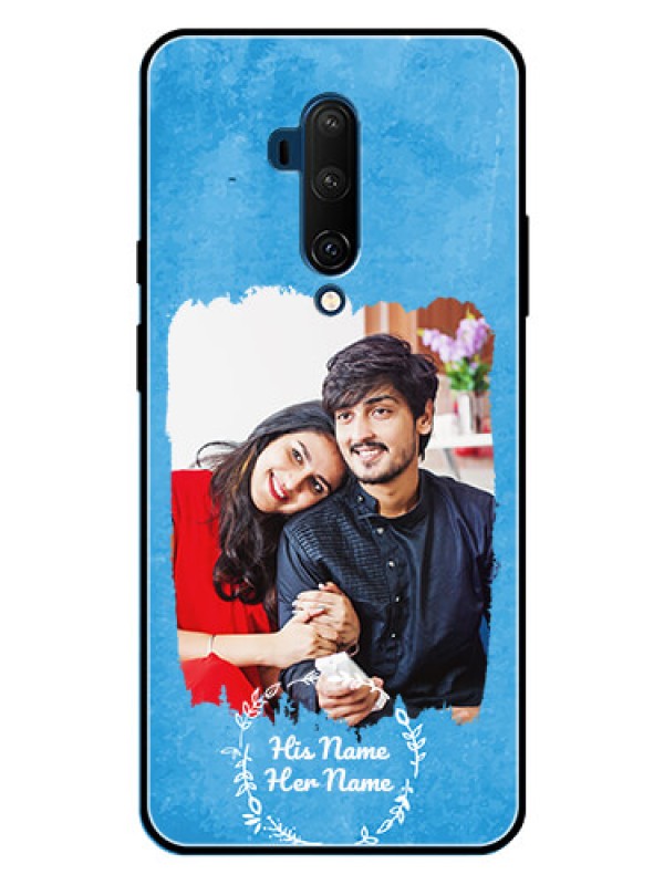 Custom OnePlus 7T Pro Custom Metal Phone CaseBlue Color Vintage Design