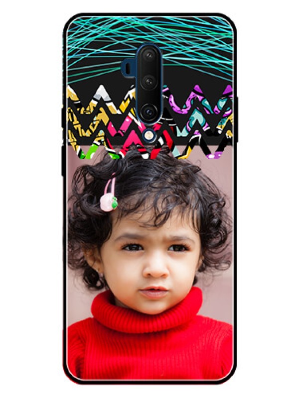 Custom OnePlus 7T Pro Custom Metal Phone CaseNeon Abstract Design