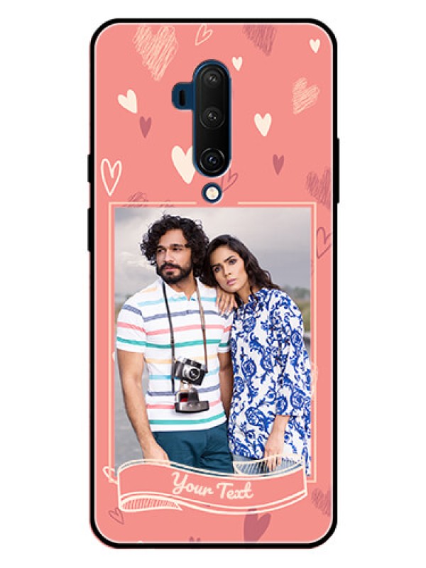 Custom OnePlus 7T Pro Custom Metal Phone CaseLove Doodle Art Design