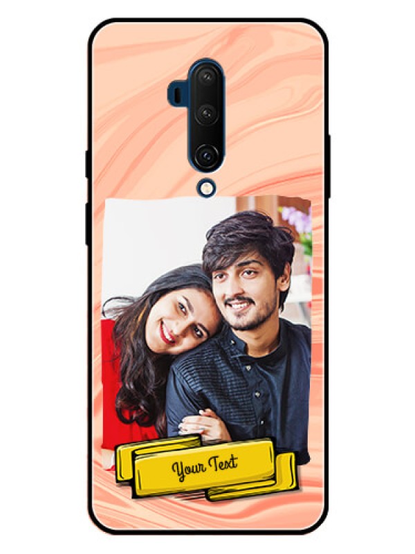 Custom OnePlus 7T Pro Custom Metal Phone CaseMarble Texture Design