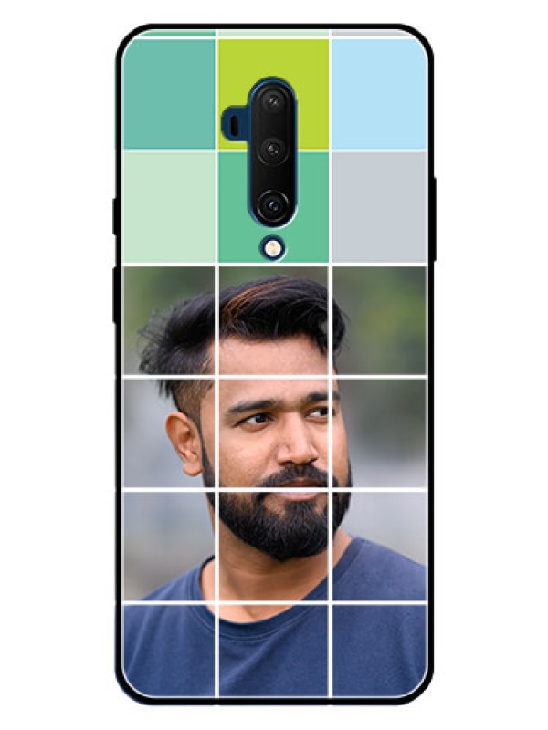 Custom OnePlus 7T Pro Custom Metal Phone CaseWith White Box Pattern