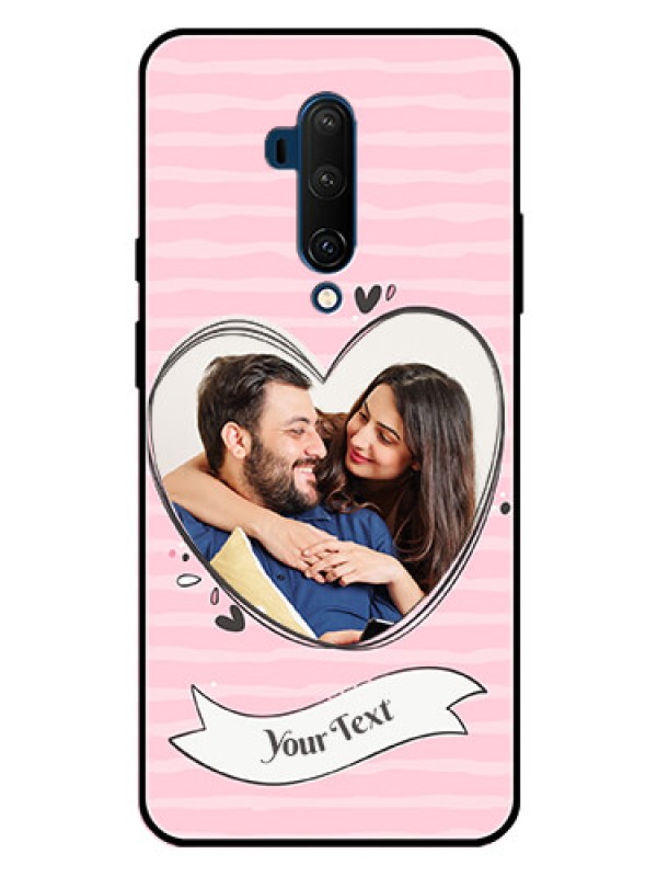 Custom OnePlus 7T Pro Custom Metal Phone CaseVintage Heart Design