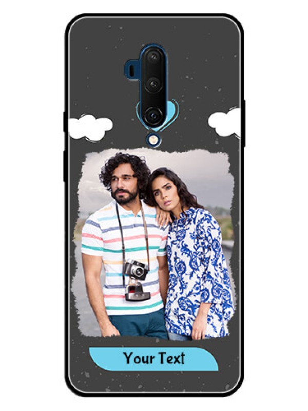 Custom OnePlus 7T Pro Custom Metal Phone CaseSplashes With Love Doodles Design