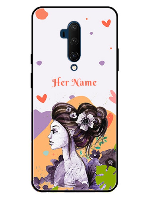 Custom OnePlus 7T Pro Custom Metal Phone CaseWoman And Nature Design