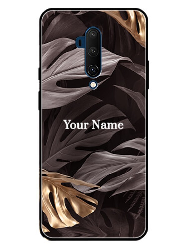 Custom OnePlus 7T Pro Custom Metal Phone CaseWild Leaves Digital Paint Design