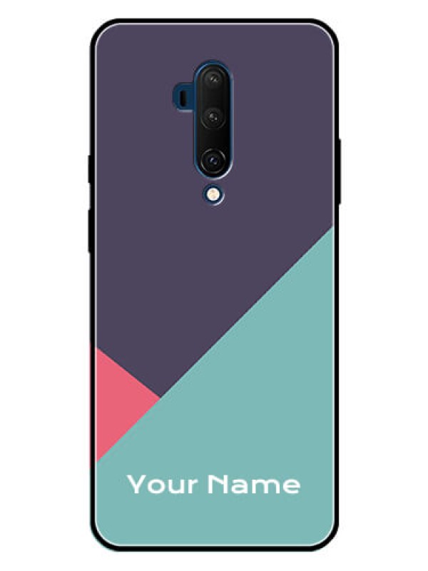 Custom OnePlus 7T Pro Custom Metal Phone CaseTri Color Abstract Design