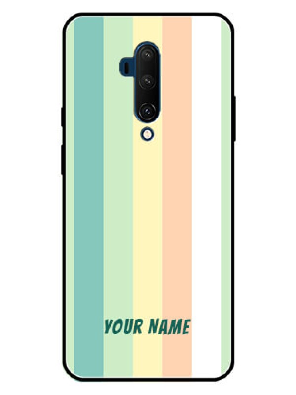 Custom OnePlus 7T Pro Custom Metal Phone CaseMulti - Colour Stripes Design