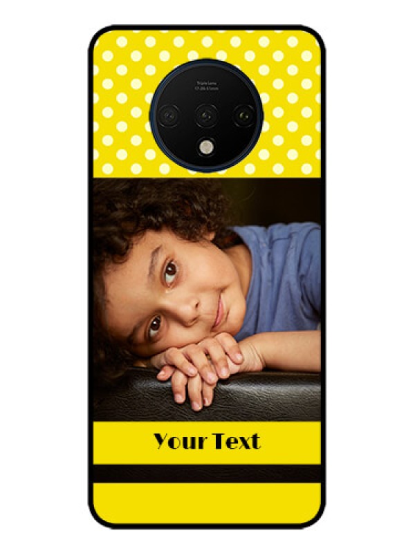 Custom OnePlus 7T Custom Metal Phone CaseBright Yellow Case Design