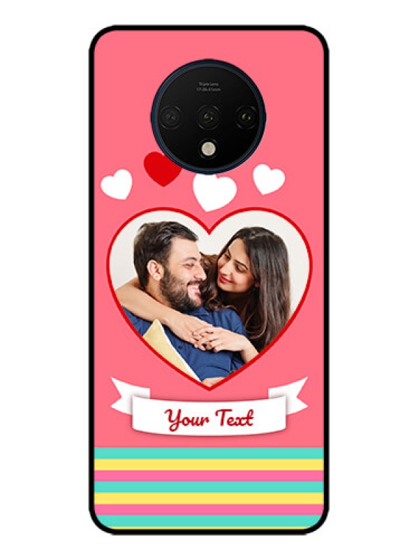 Custom OnePlus 7T Custom Metal Phone CaseLove Shapes Doodle Design
