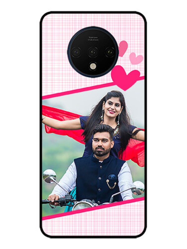 Custom OnePlus 7T Custom Metal Phone CaseLove Shape Heart Design