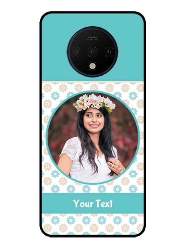 Custom OnePlus 7T Custom Metal Phone CaseBeautiful Flowers Design