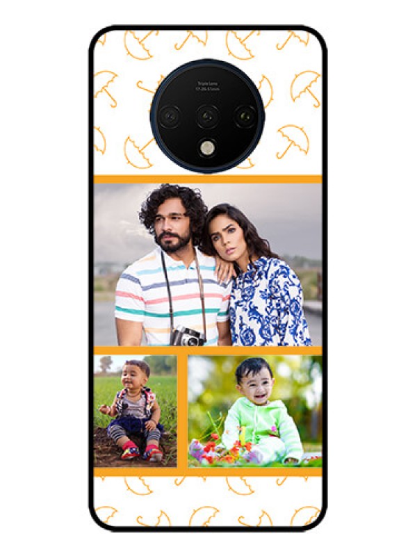 Custom OnePlus 7T Custom Metal Phone CaseYellow Pattern Design