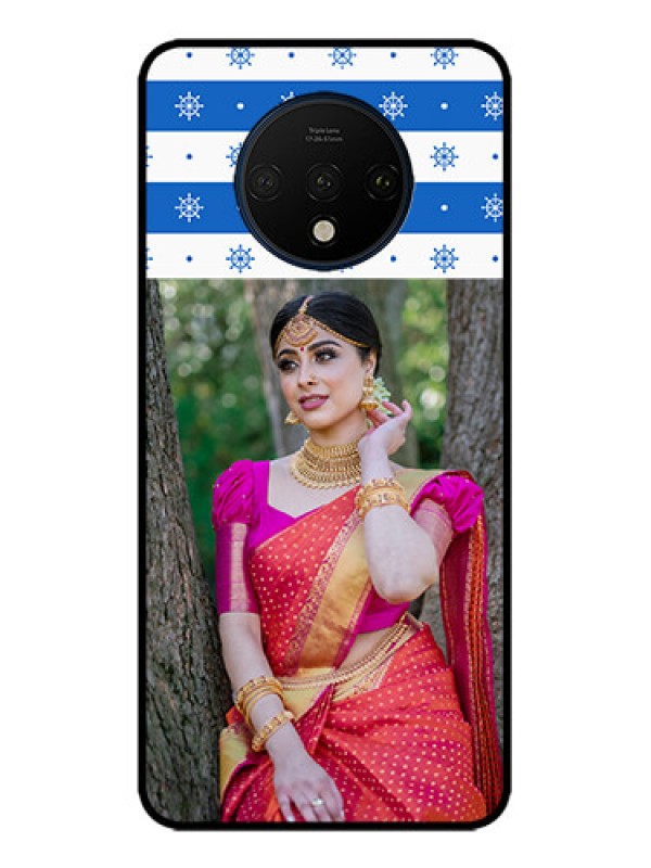 Custom OnePlus 7T Custom Metal Phone CaseSnow Pattern Design