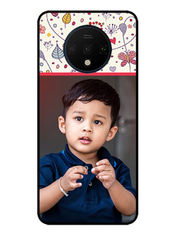 Custom OnePlus 7T Custom Metal Phone CasePremium Floral Design