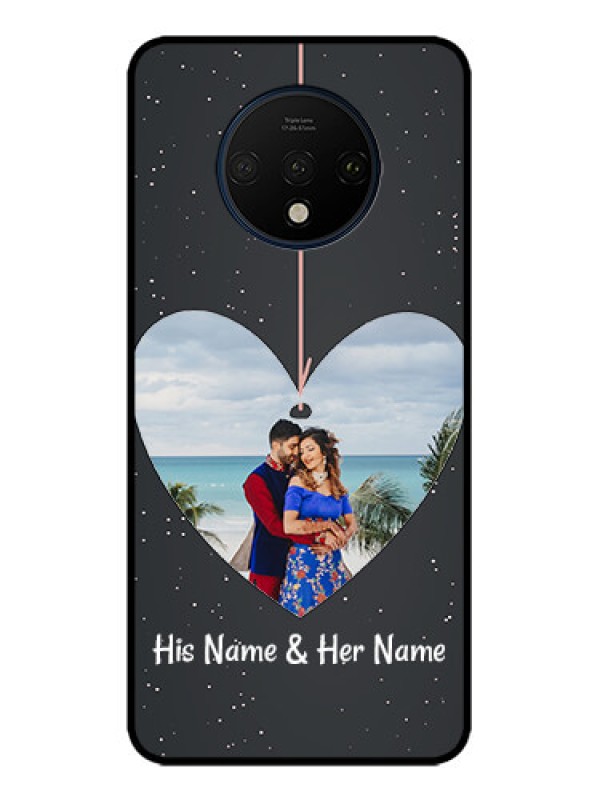 Custom OnePlus 7T Custom Metal Phone CaseHanging Heart Design