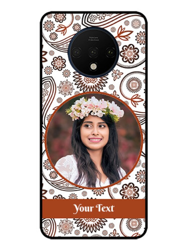 Custom OnePlus 7T Custom Metal Phone CaseAbstract Flower Design