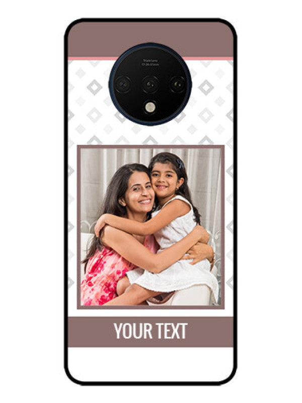 Custom OnePlus 7T Custom Metal Phone CaseSimple Diamond Design