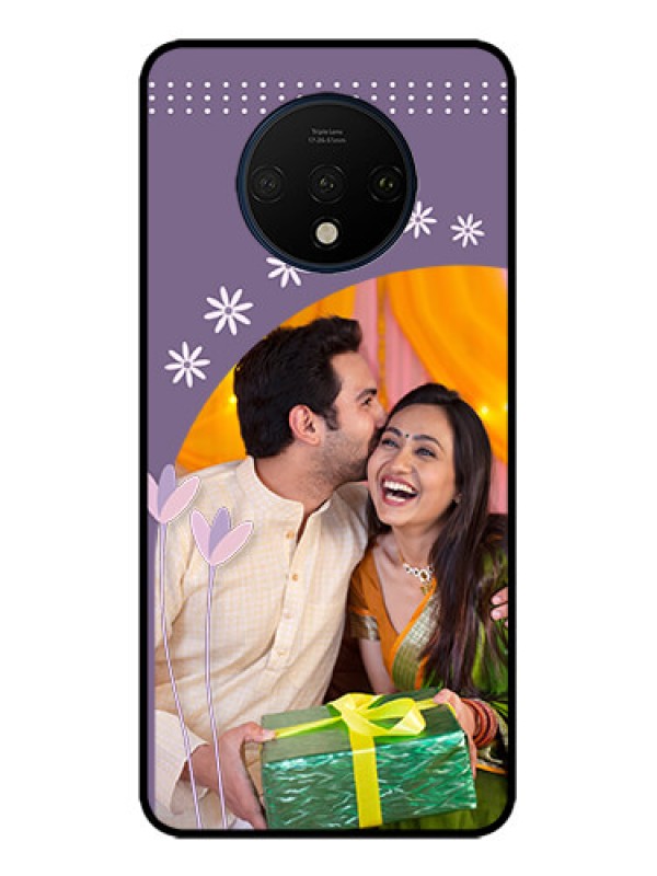 Custom OnePlus 7T Custom Metal Phone CaseLavender Flowers Design