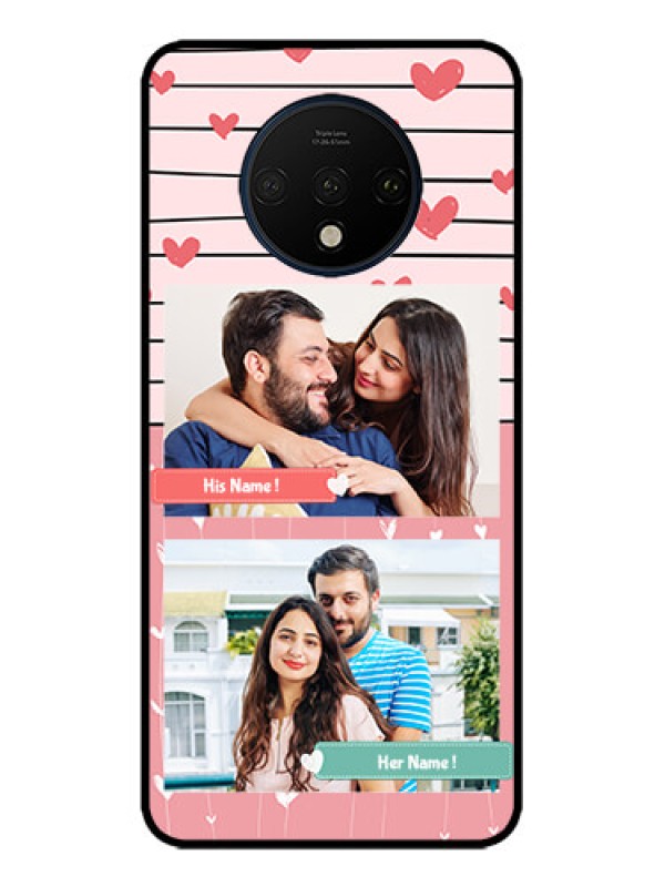 Custom OnePlus 7T Custom Metal Phone CasePhoto With Heart Design