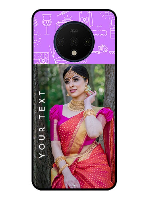 Custom OnePlus 7T Custom Metal Phone CaseBirthday Icons Design