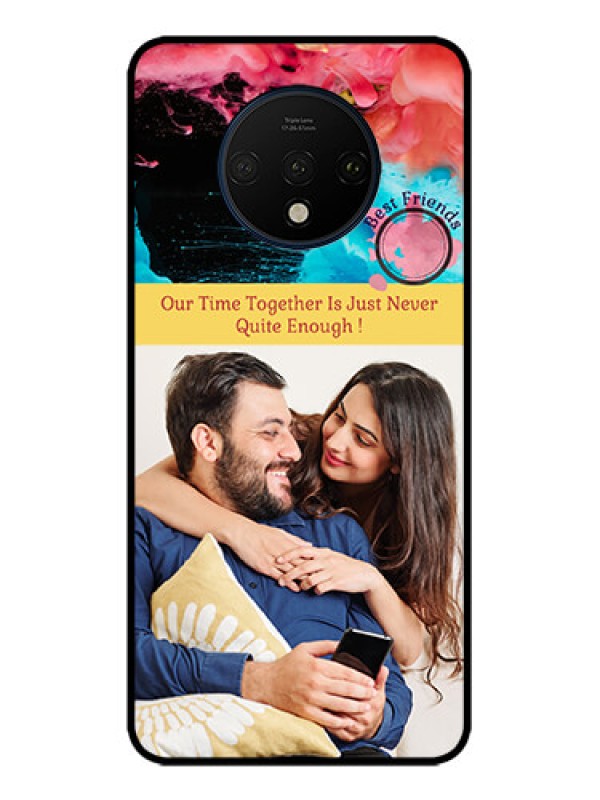 Custom OnePlus 7T Custom Metal Phone CaseQuote With Acrylic Painting Design