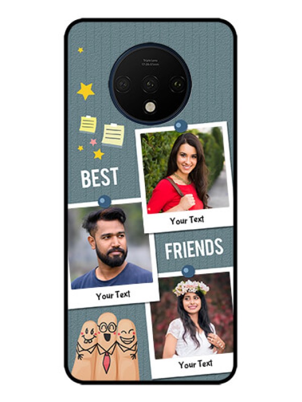 Custom OnePlus 7T Custom Metal Phone CaseSticky Frames And Friendship Design