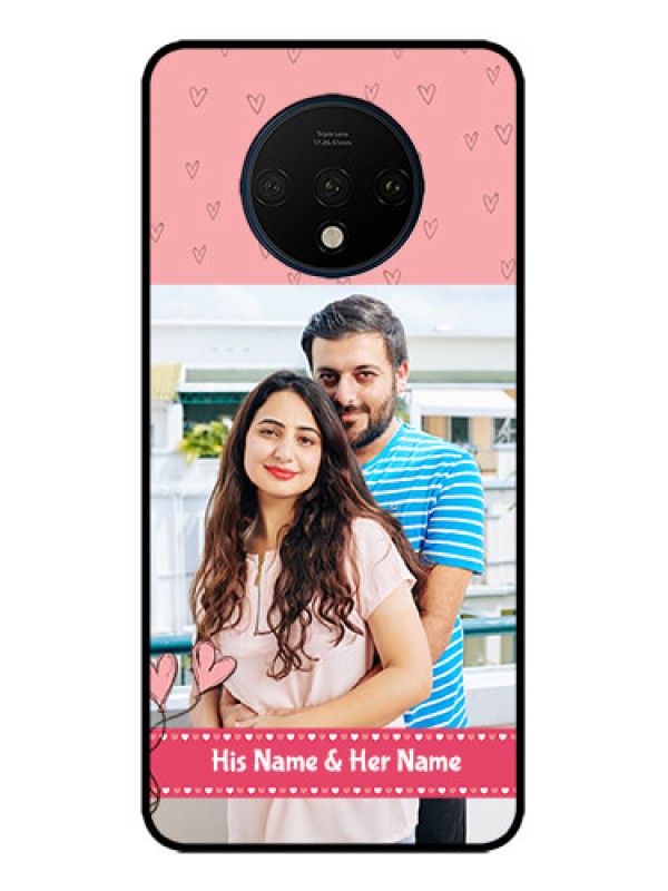 Custom OnePlus 7T Custom Metal Phone CaseLove Design Peach Color