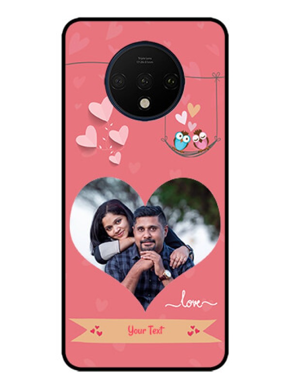 Custom OnePlus 7T Custom Metal Phone CasePeach Color Love Design