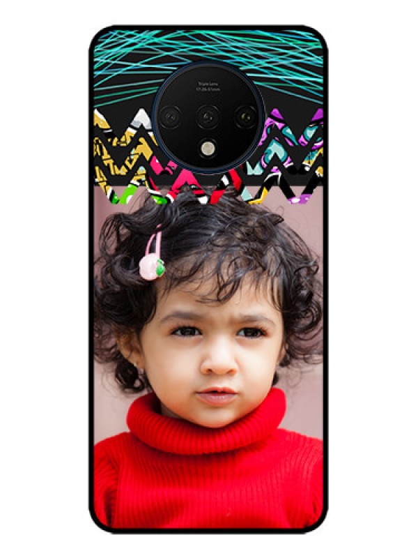 Custom OnePlus 7T Custom Metal Phone CaseNeon Abstract Design