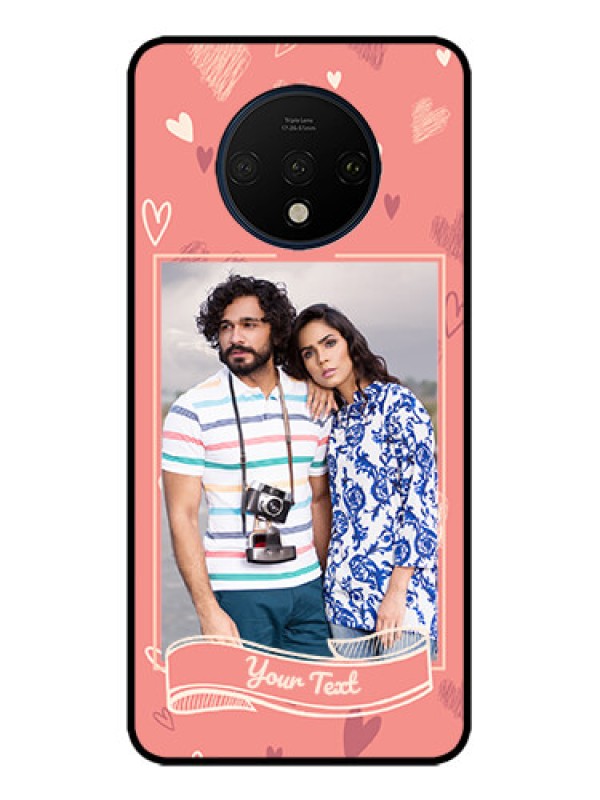 Custom OnePlus 7T Custom Metal Phone CaseLove Doodle Art Design