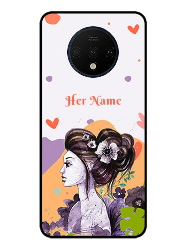 Custom OnePlus 7T Custom Metal Phone CaseWoman And Nature Design