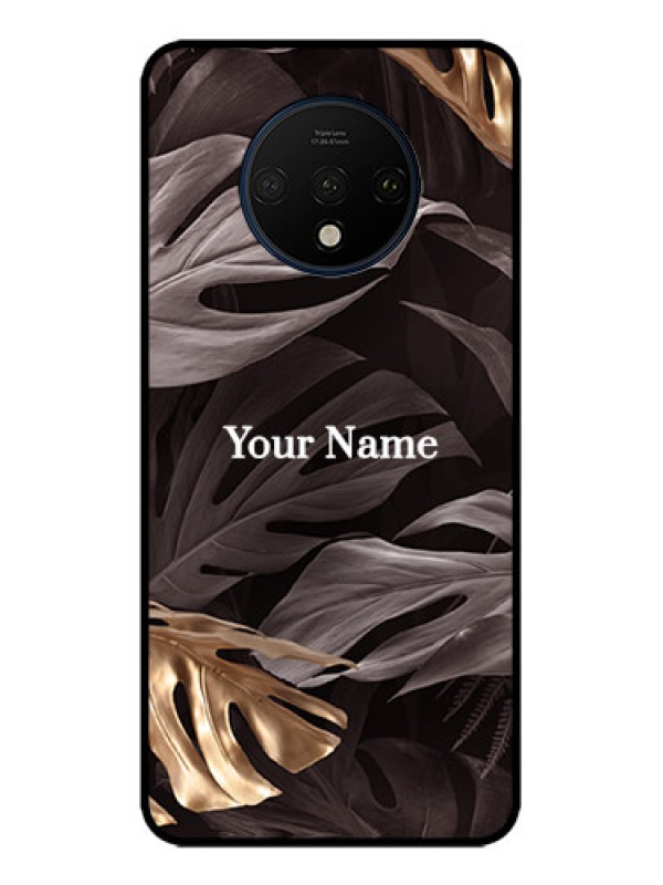 Custom OnePlus 7T Custom Metal Phone CaseWild Leaves Digital Paint Design