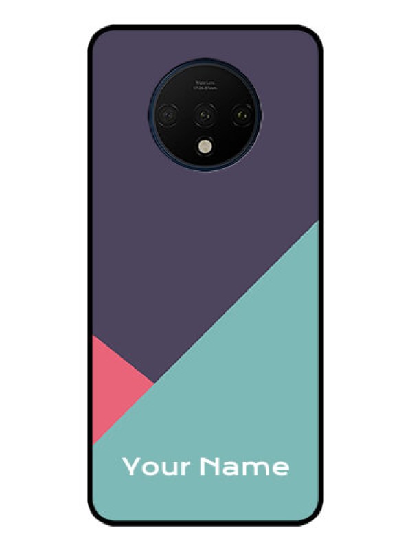 Custom OnePlus 7T Custom Metal Phone CaseTri Color Abstract Design