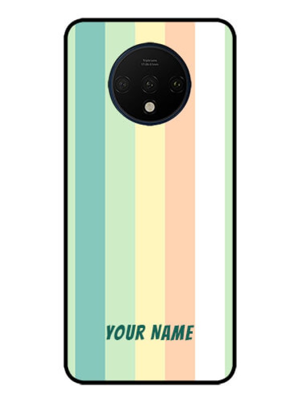 Custom OnePlus 7T Custom Metal Phone CaseMulti - Colour Stripes Design