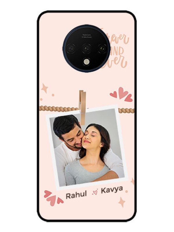 Custom OnePlus 7T Custom Metal Phone CaseForever And Ever Love Design