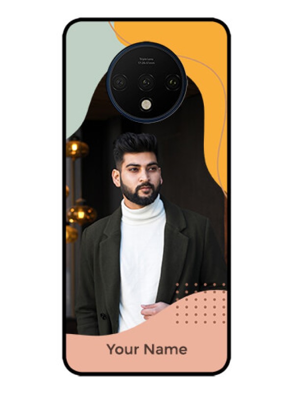Custom OnePlus 7T Custom Metal Phone CaseTri - Coloured Overlay Design