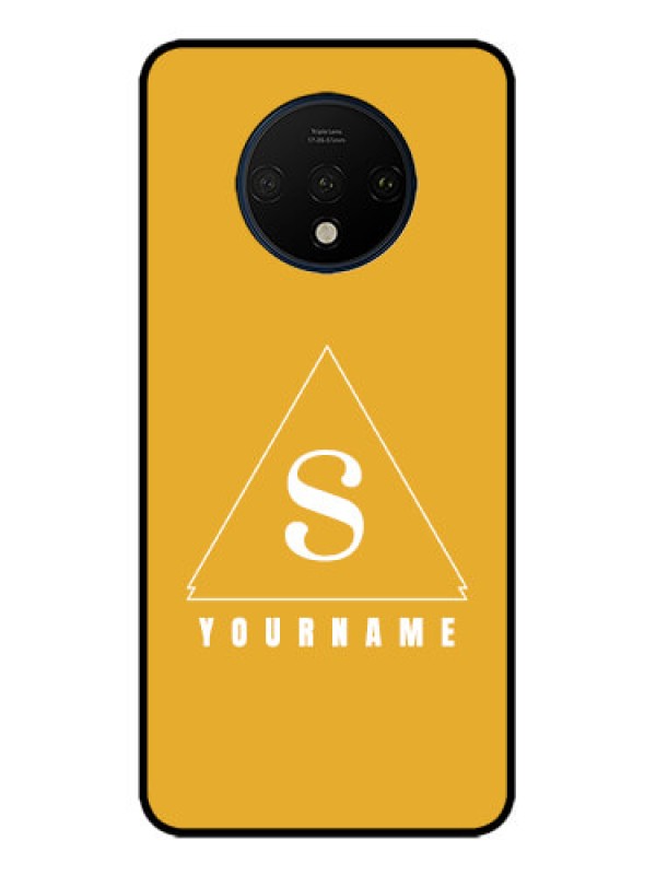 Custom OnePlus 7T Custom Metal Phone CaseSimple Triangle Design