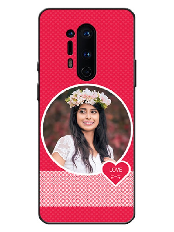 Custom OnePlus 8 Pro Custom Metal Phone Case - Pink Color Pattern Design