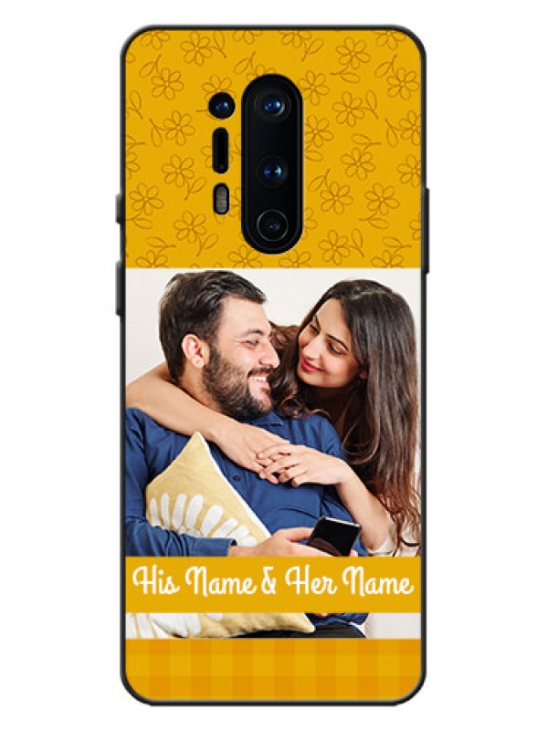 Custom OnePlus 8 Pro Custom Metal Phone Case - Yellow Floral Design