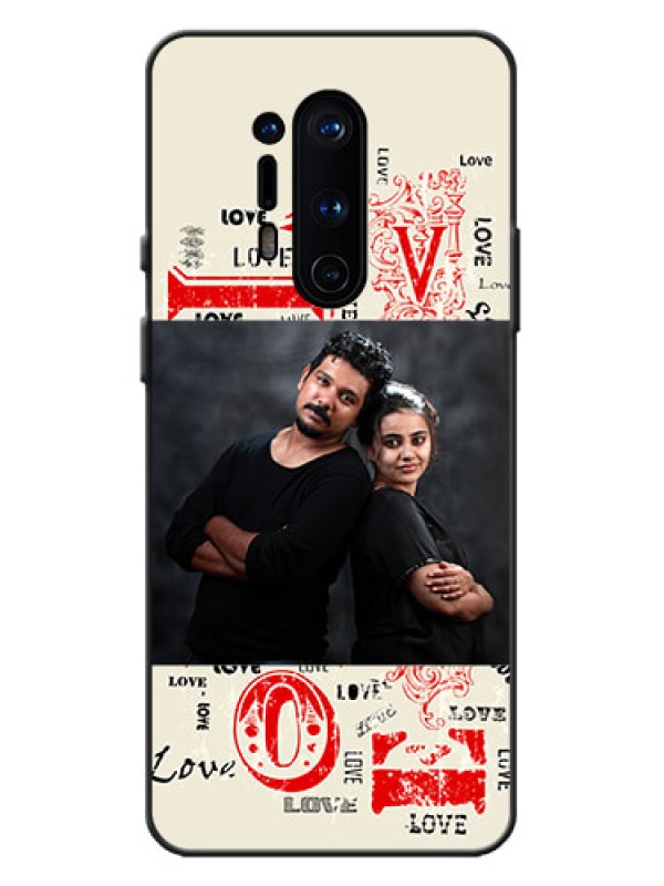 Custom OnePlus 8 Pro Custom Metal Phone Case - Trendy Love Design Case