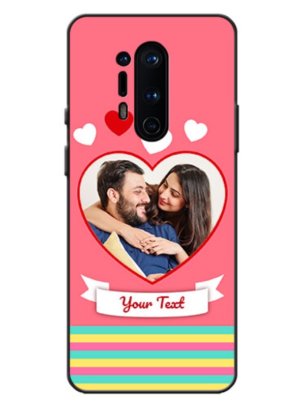 Custom OnePlus 8 Pro Custom Metal Phone Case - Love Shapes Doodle Design