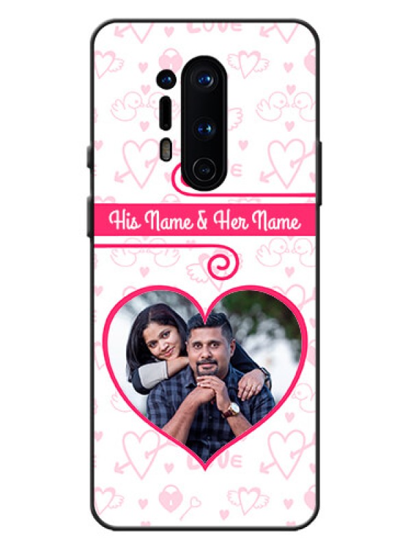 Custom OnePlus 8 Pro Custom Metal Phone Case - Heart Shape Love Design