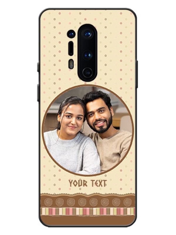 Custom OnePlus 8 Pro Custom Metal Phone Case - Brown Dotted Mobile Case Design