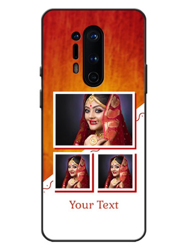 Custom OnePlus 8 Pro Custom Metal Phone Case - Wedding Memories Design