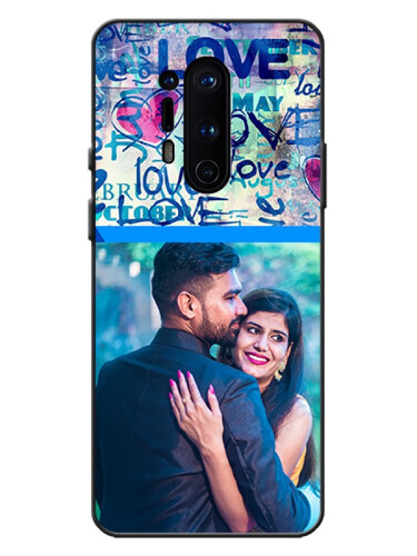 Custom OnePlus 8 Pro Custom Metal Phone Case - Colorful Love Design