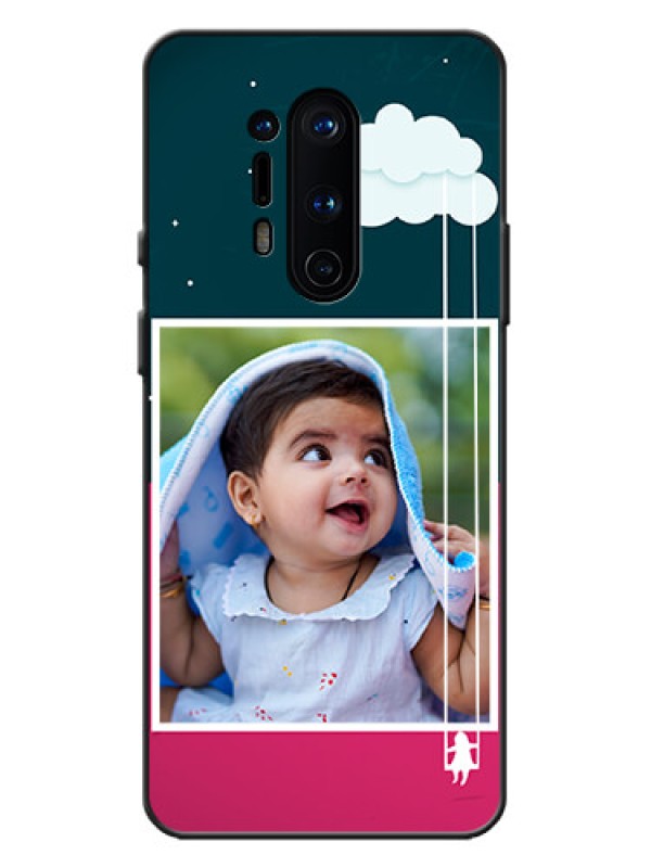 Custom OnePlus 8 Pro Custom Metal Phone Case - Cute Girl With Cloud Design