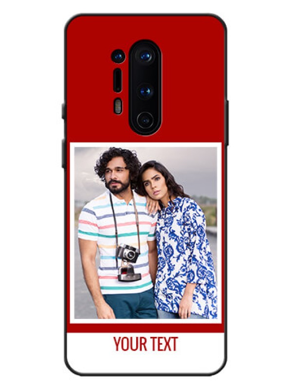Custom OnePlus 8 Pro Custom Metal Phone Case - Red Color Design