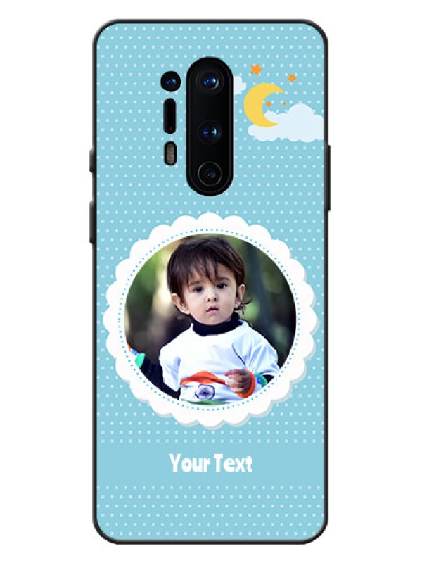 Custom OnePlus 8 Pro Custom Metal Phone Case - Violet Pattern Design